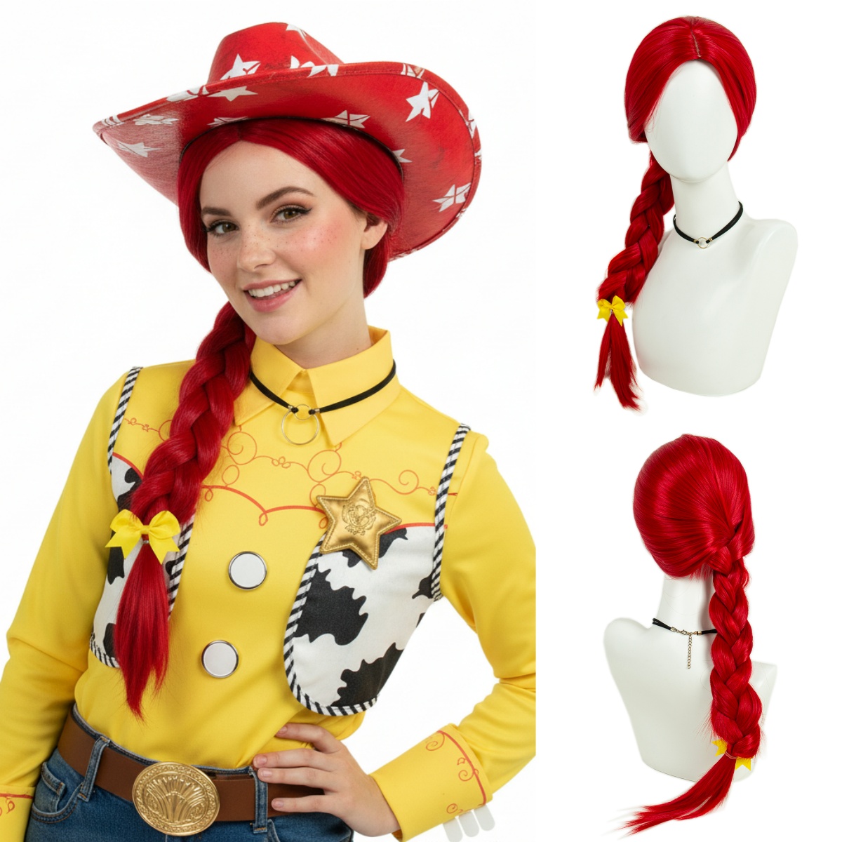 Cosplay Prop Bow - REEWES Jessie Cosplay Wig Red Braid