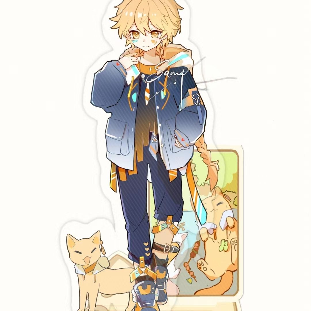 Acrylic Cosplay Prop - Anime Genshin Impact Traveler Acrylic Stand
