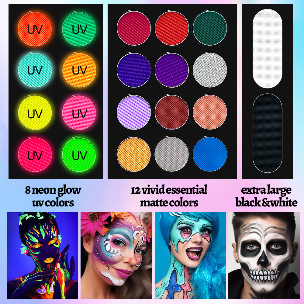 22 Color Face Body Painting Ki - Cosplay Prop Paint recension och pris