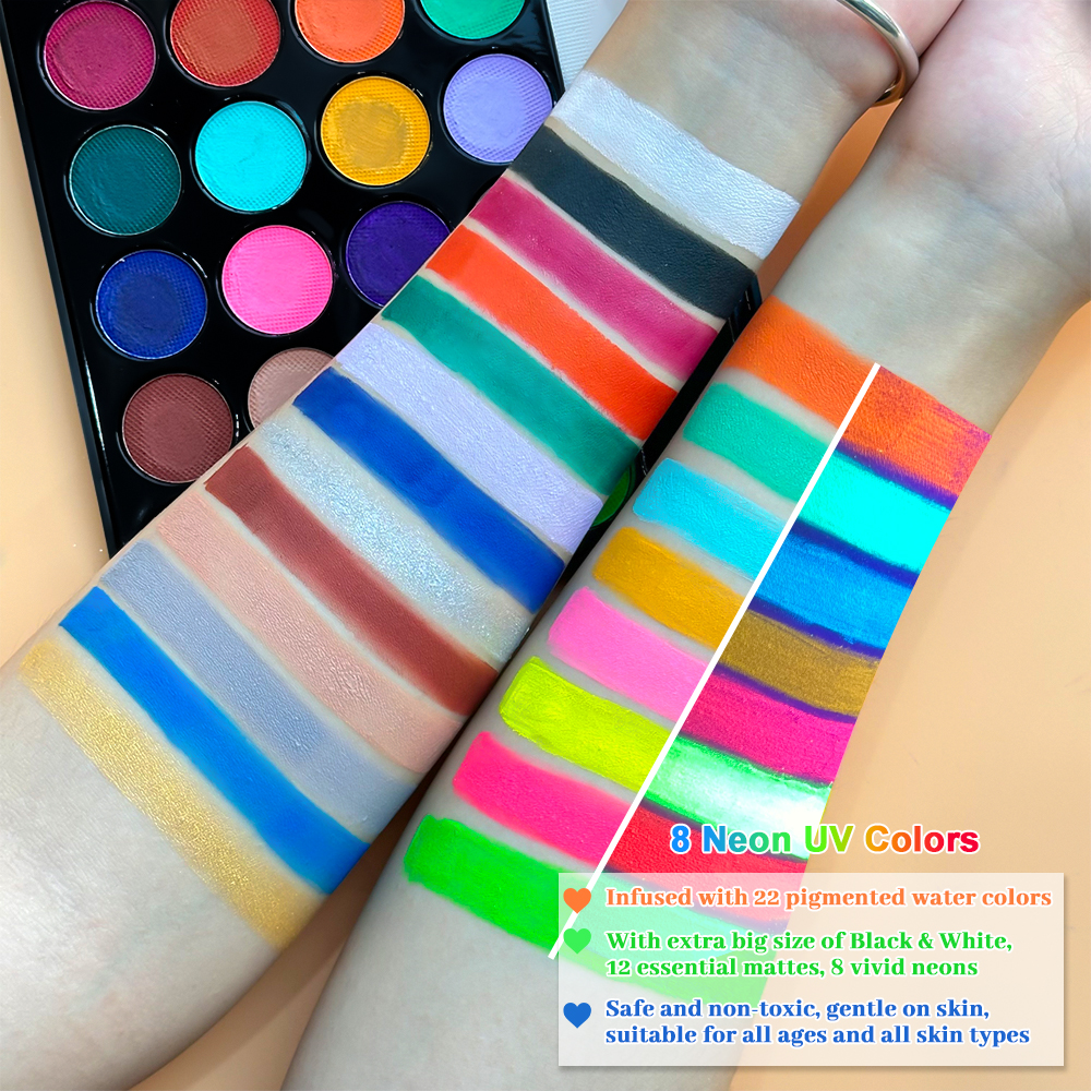22 Color Face Body Painting Ki - Cosplay Prop Paint recension och pris