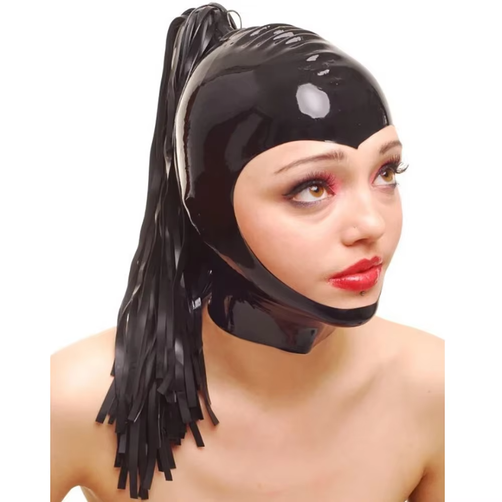 Black Latex Hood with Latex Po - Cosplay Prop Paint recension och pris