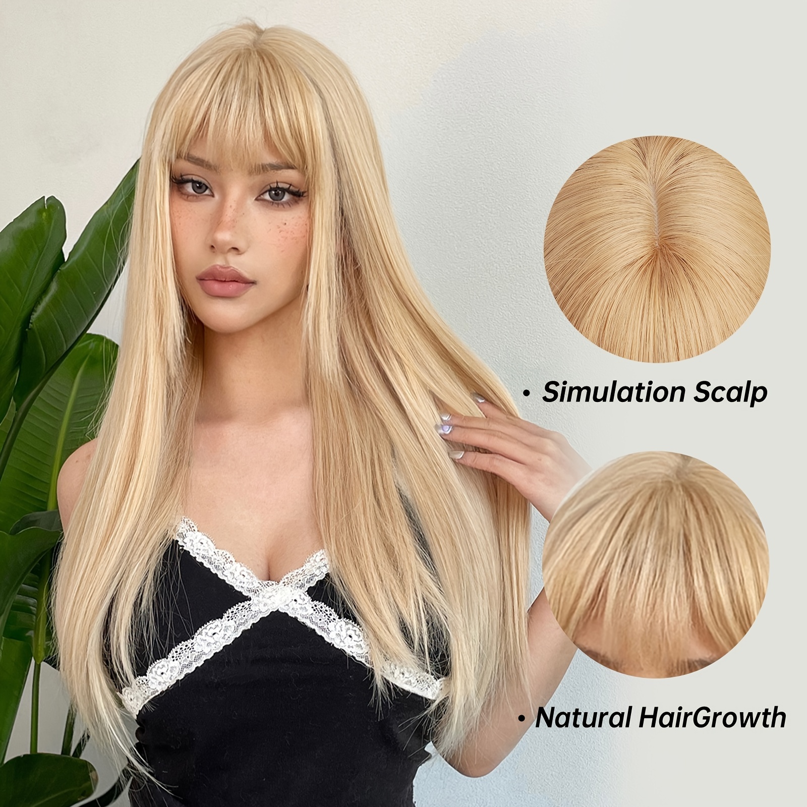 Elegant 24inch Inch Long Strai - Wig Fiber Net recension och pris