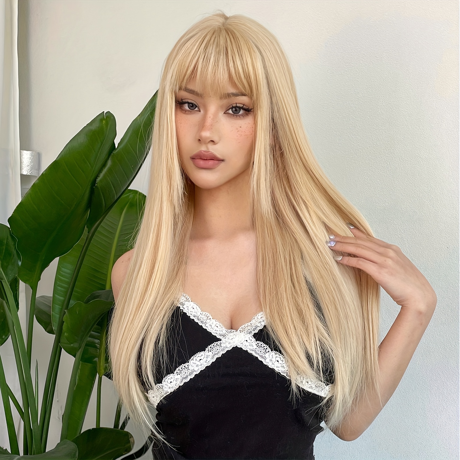 Elegant 24inch Inch Long Strai - Wig Fiber Net recension och pris