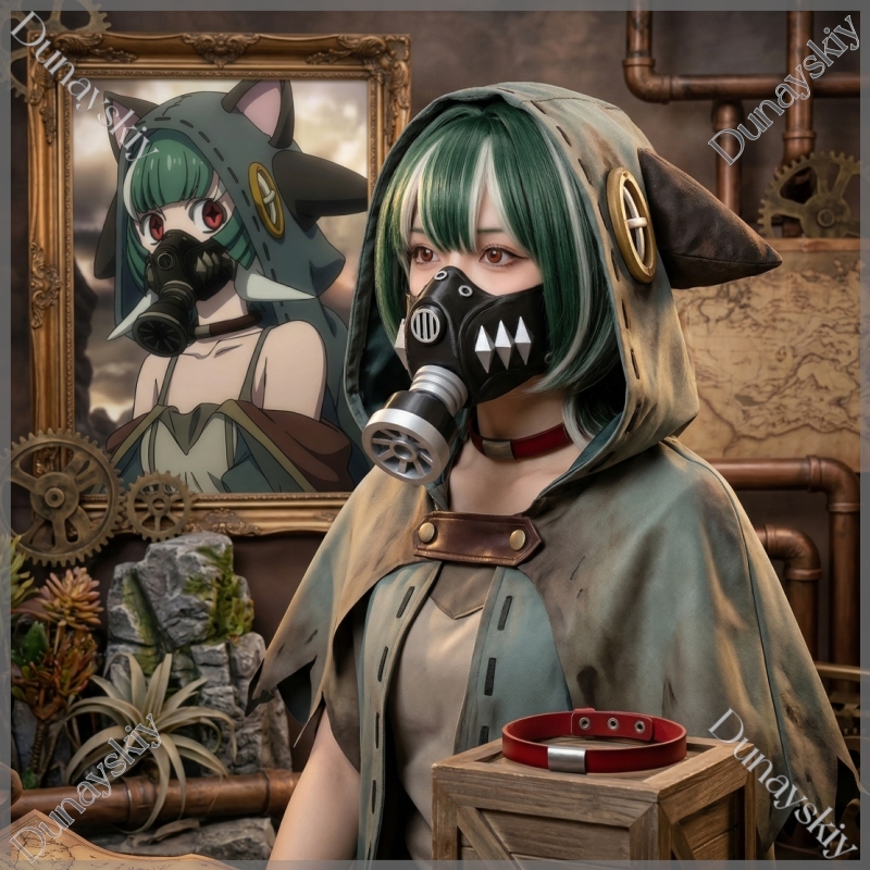 Guita Cyberpunk Gas Mask Green - Cosplay Prop 3D Print recension och pris