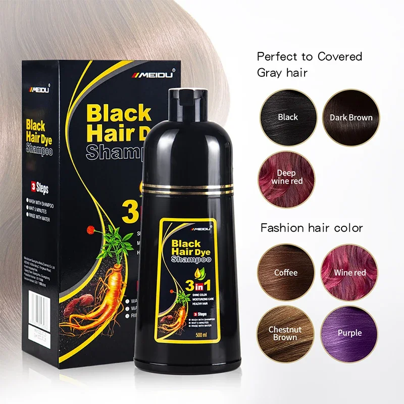 Black Hair Dye Shampoo 3 In 1  - Hair Spray Color recension och pris