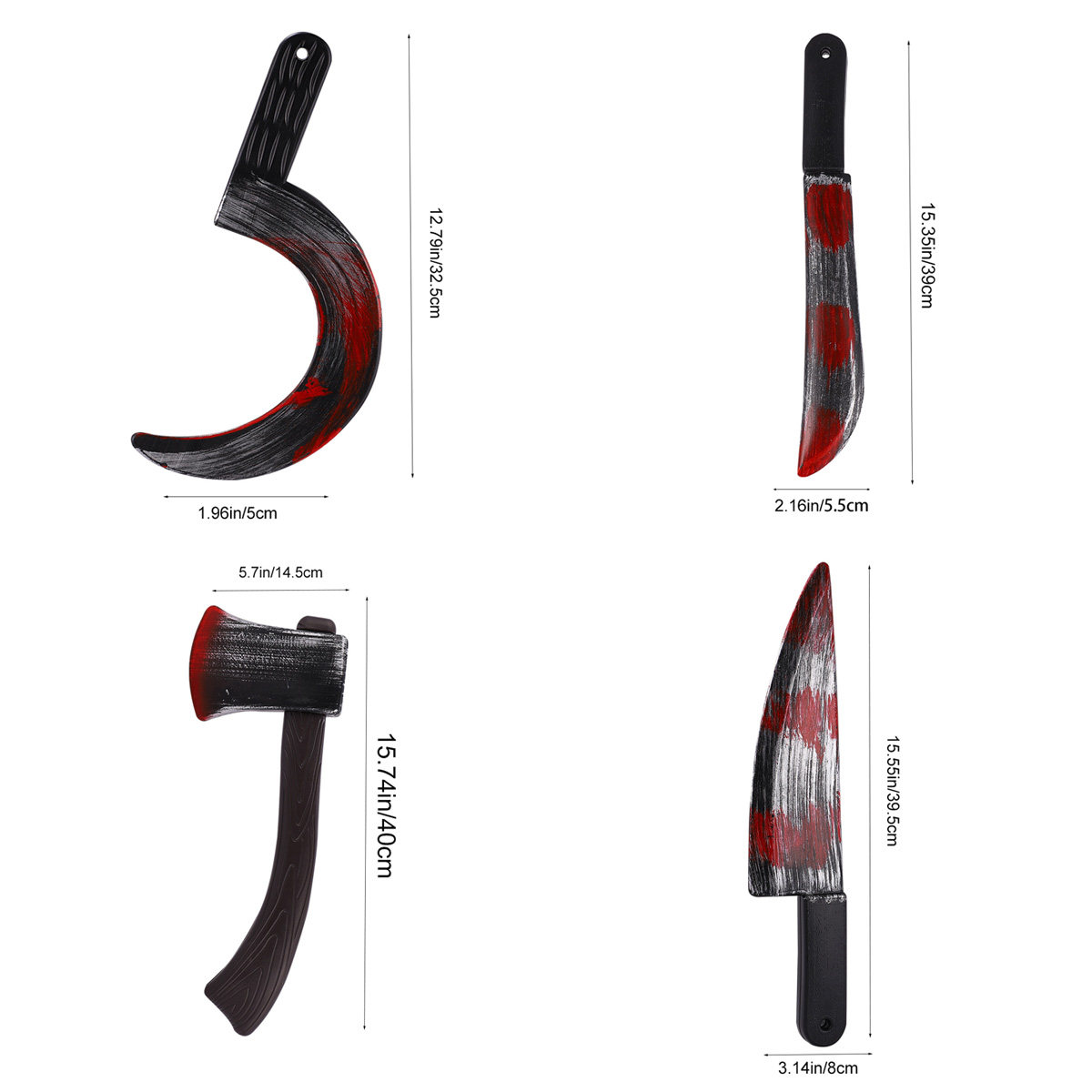 4Pcs Simulation Axe Props Plas - Cosplay Prop Axe recension och pris