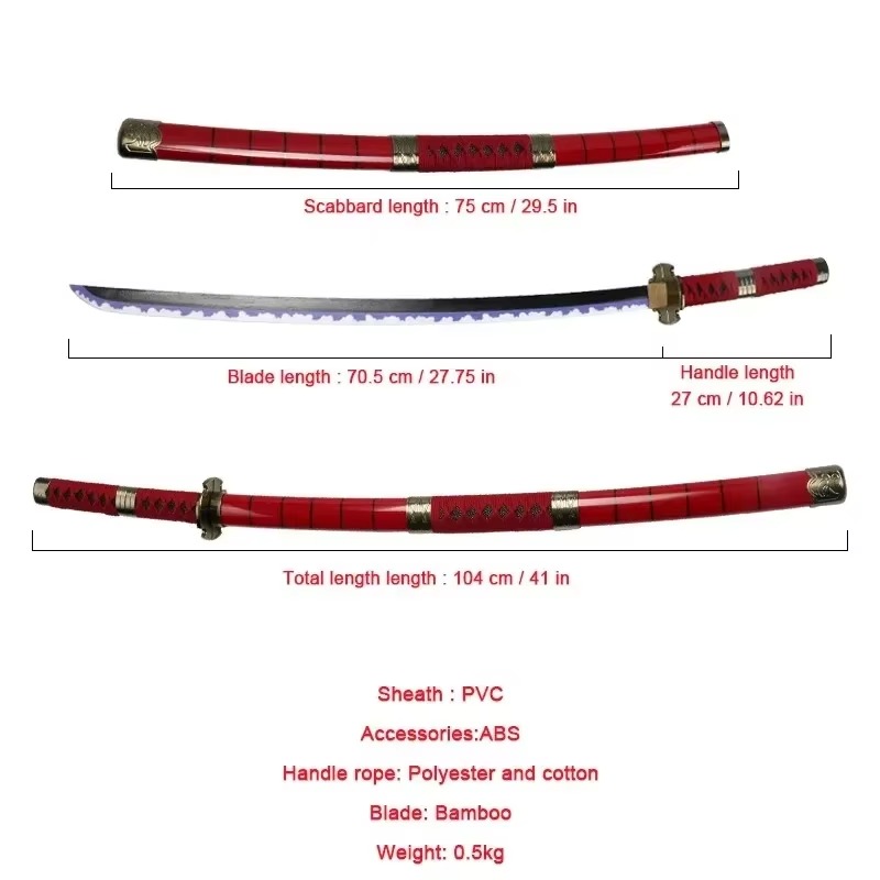 40incn Roronoa Zoro Katana Nin - Cosplay Prop Katana recension och pris
