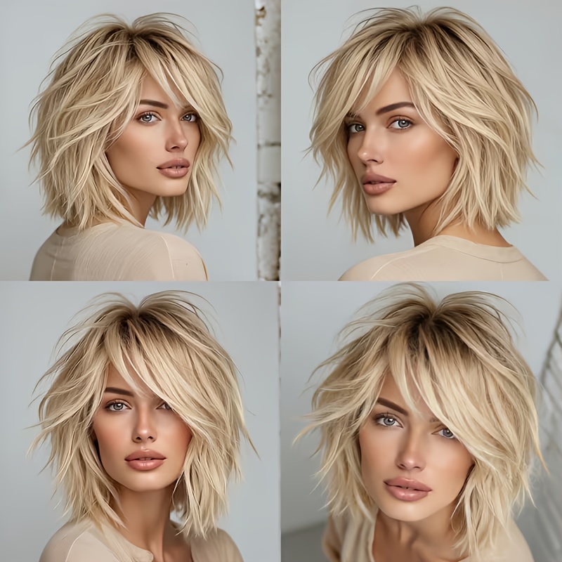 Golden Short Straight Ponytail - Wig Fiber Net recension och pris