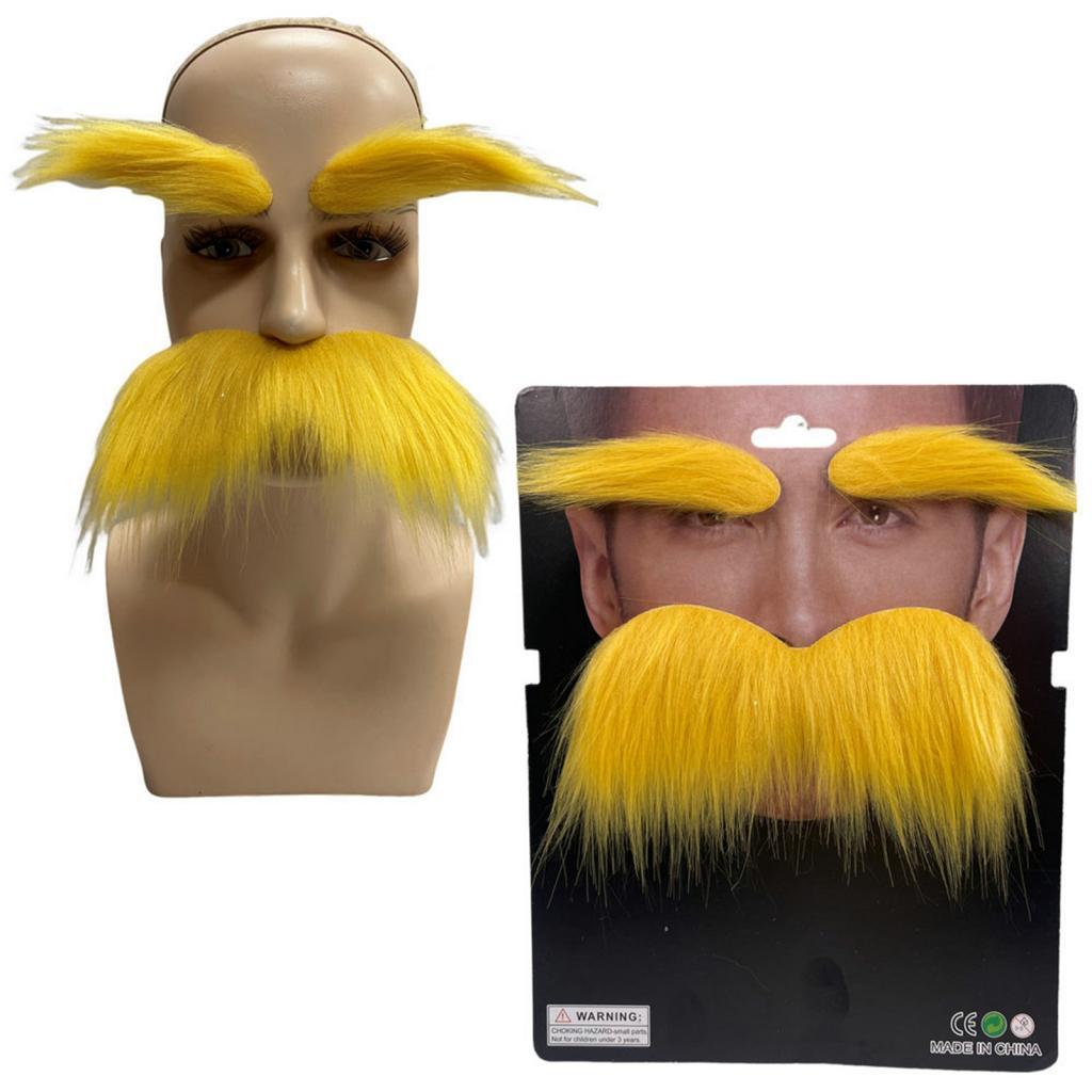 Novelty Stick on Fake Mustache - Cosplay Prop Kit recension och pris