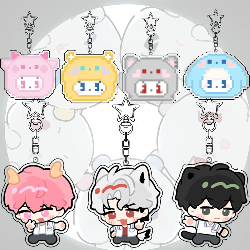 Plave Pixels Keychain Acrylic  - Acrylic Cosplay Prop recension och pris