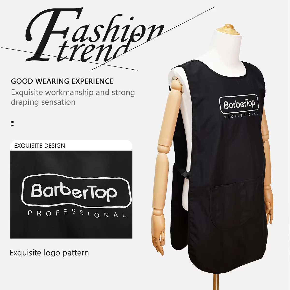 Barbertop Black Stylist Apron  - Hair Spray Color recension och pris