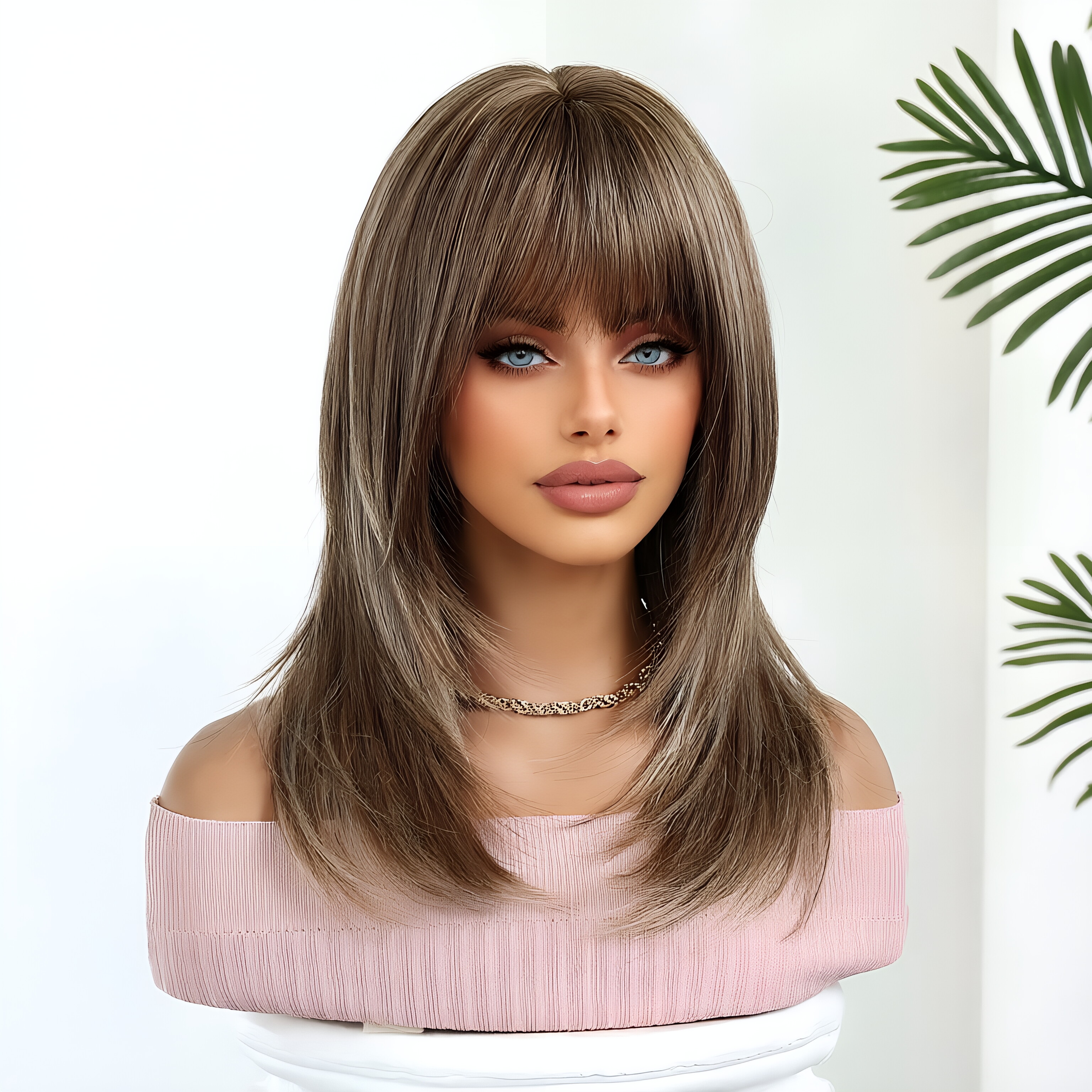 Daily light brown wig, headban - Wig Fiber Net recension och pris