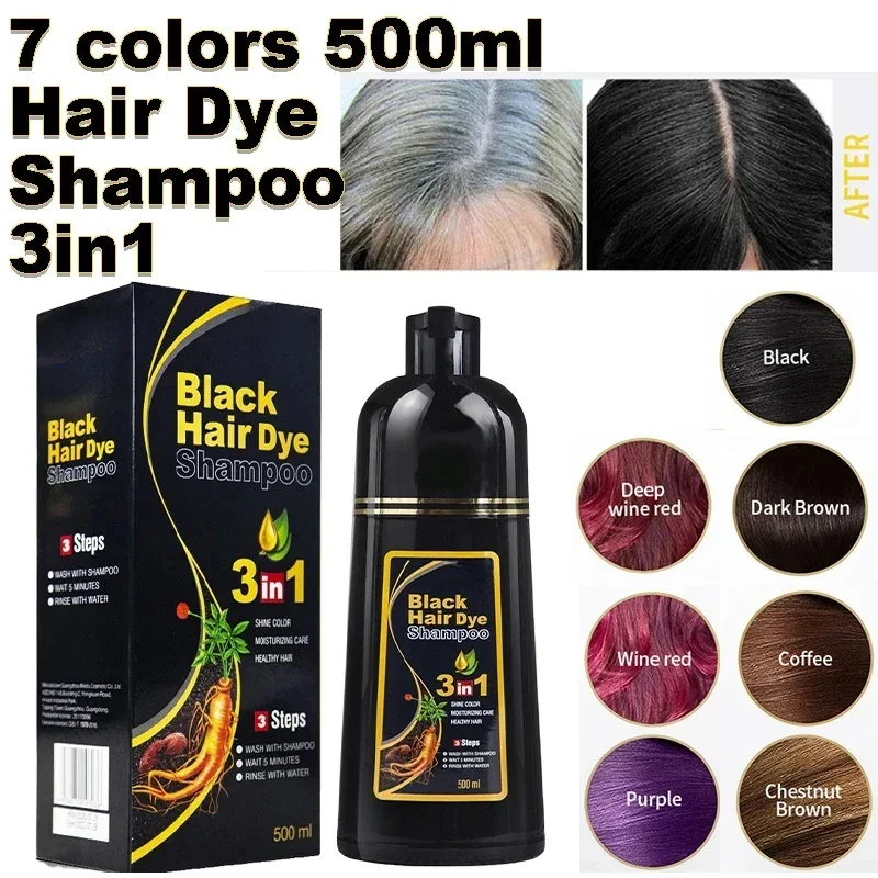 500ml Hair Dye Shampoo 3 in 1  - Hair Spray Color recension och pris