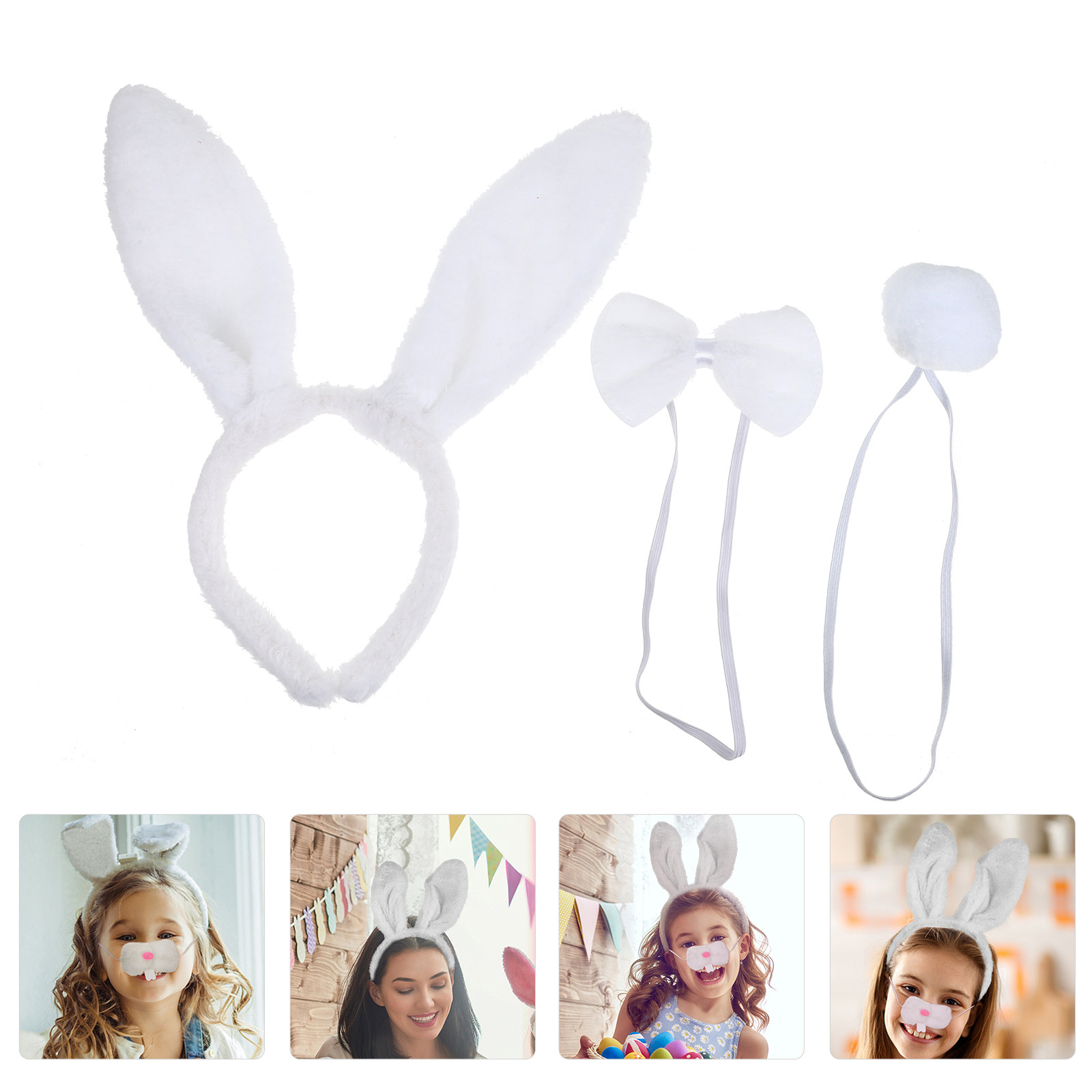 1Set Rabbit Ear Headband Set P - Cosplay Material For Prop recension och pris