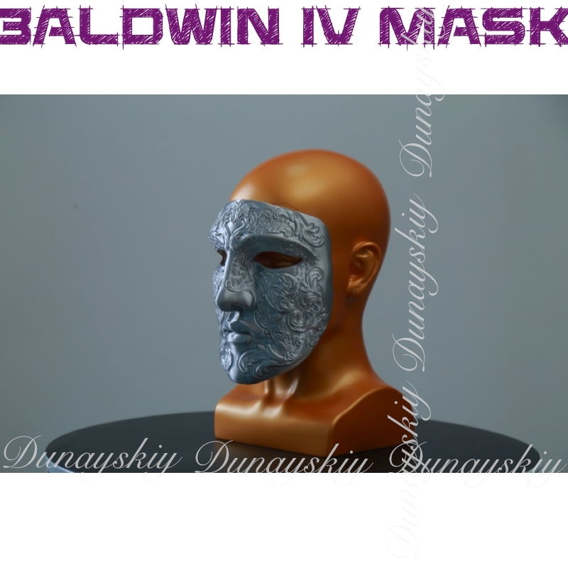 Halloween Baldwin IV Mask Cosp - Cosplay Prop 3D Print recension och pris