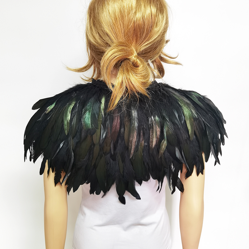 3 Layer Gothic Feather Shawl I - Cosplay Floating Prop recension och pris